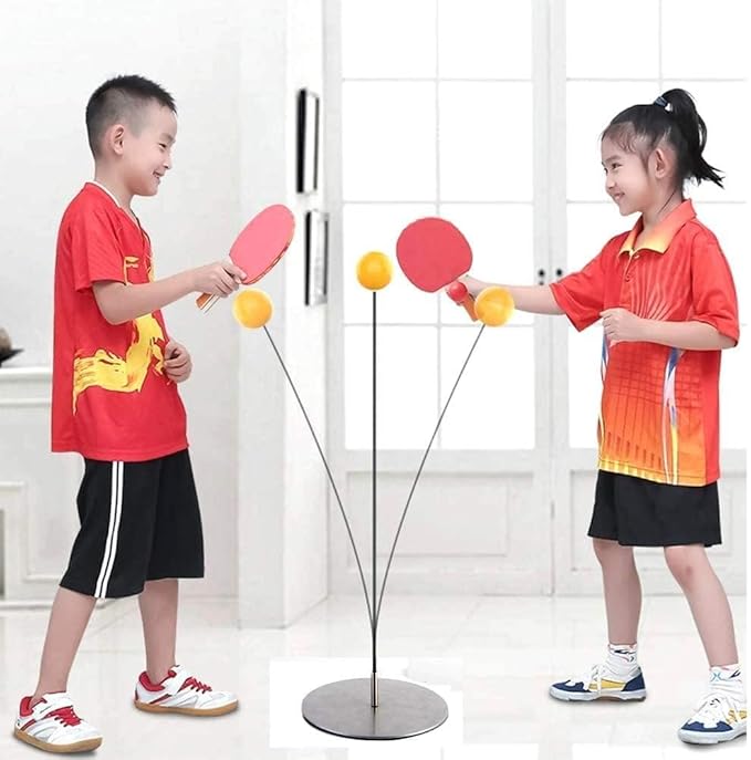 Table Tennis Trainer Toys for Kids & Adults Rebound Rackets and Balls Table Tennis Kit For Indoor and Outdoor