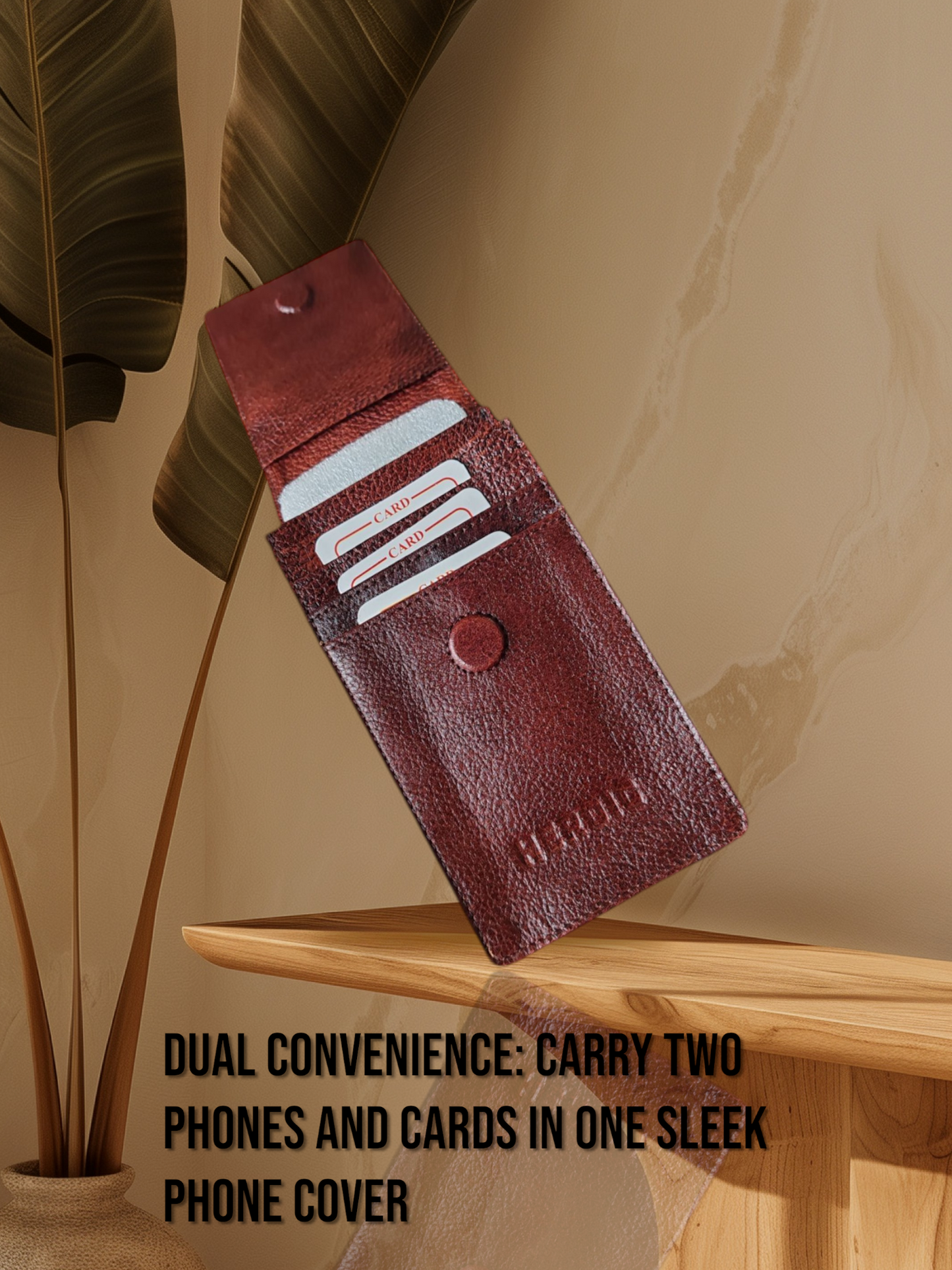 DUAL PHONE LEATHER COVER