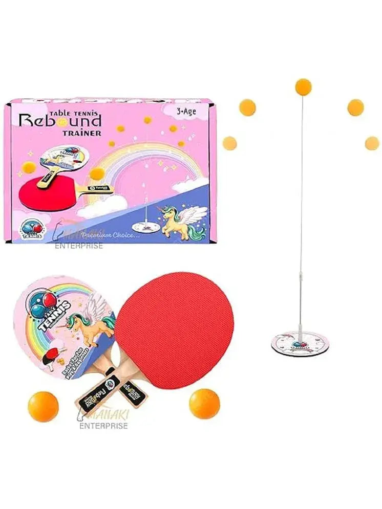 Table Tennis Trainer Toys for Kids & Adults Rebound Rackets and Balls Table Tennis Kit For Indoor and Outdoor