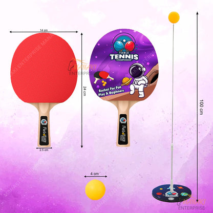 Table Tennis Trainer Toys for Kids & Adults Rebound Rackets and Balls Table Tennis Kit For Indoor and Outdoor